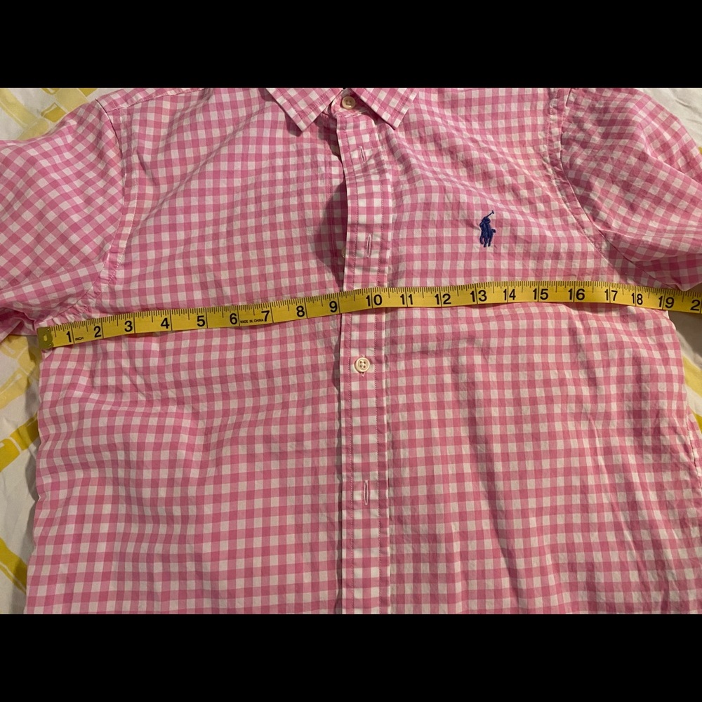 Ralph Lauren Pink Gingham Button Down Shirt - Picture 9 of 13